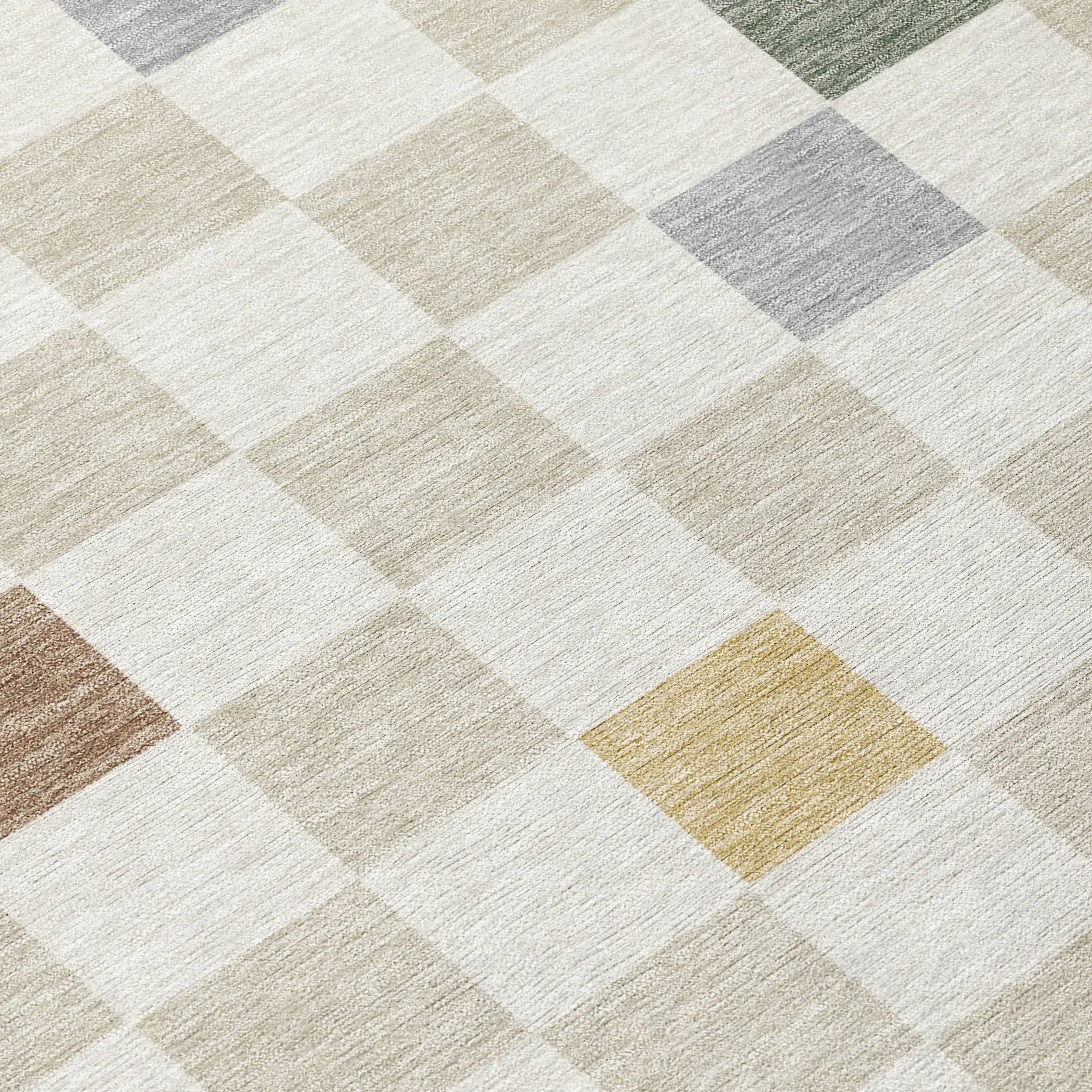 3' X 5' Linen And Black Geometric Washable Indoor Outdoor Area Rug Homeroots Outdoor