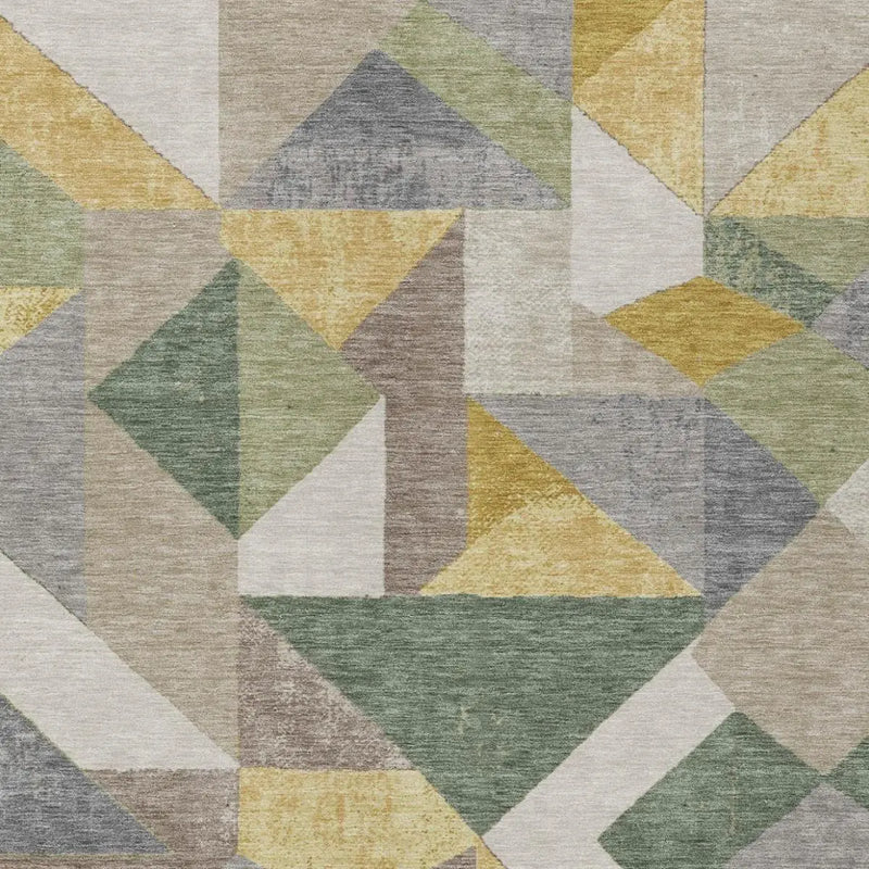 3' X 5' Linen And Ivory Geometric Washable Indoor Outdoor Area Rug Homeroots Outdoor