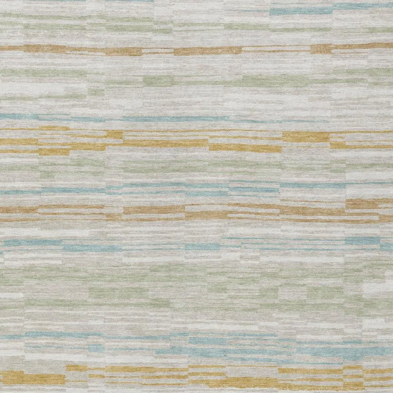 3' X 5' Linen And Ivory Striped Washable Indoor Outdoor Area Rug Homeroots Outdoor
