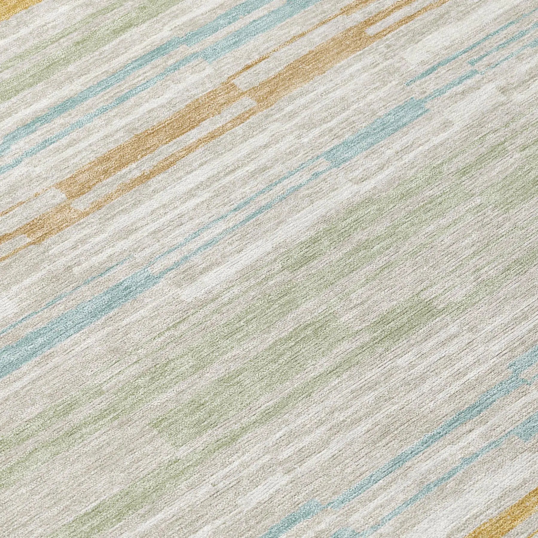 3' X 5' Linen And Ivory Striped Washable Indoor Outdoor Area Rug Homeroots Outdoor