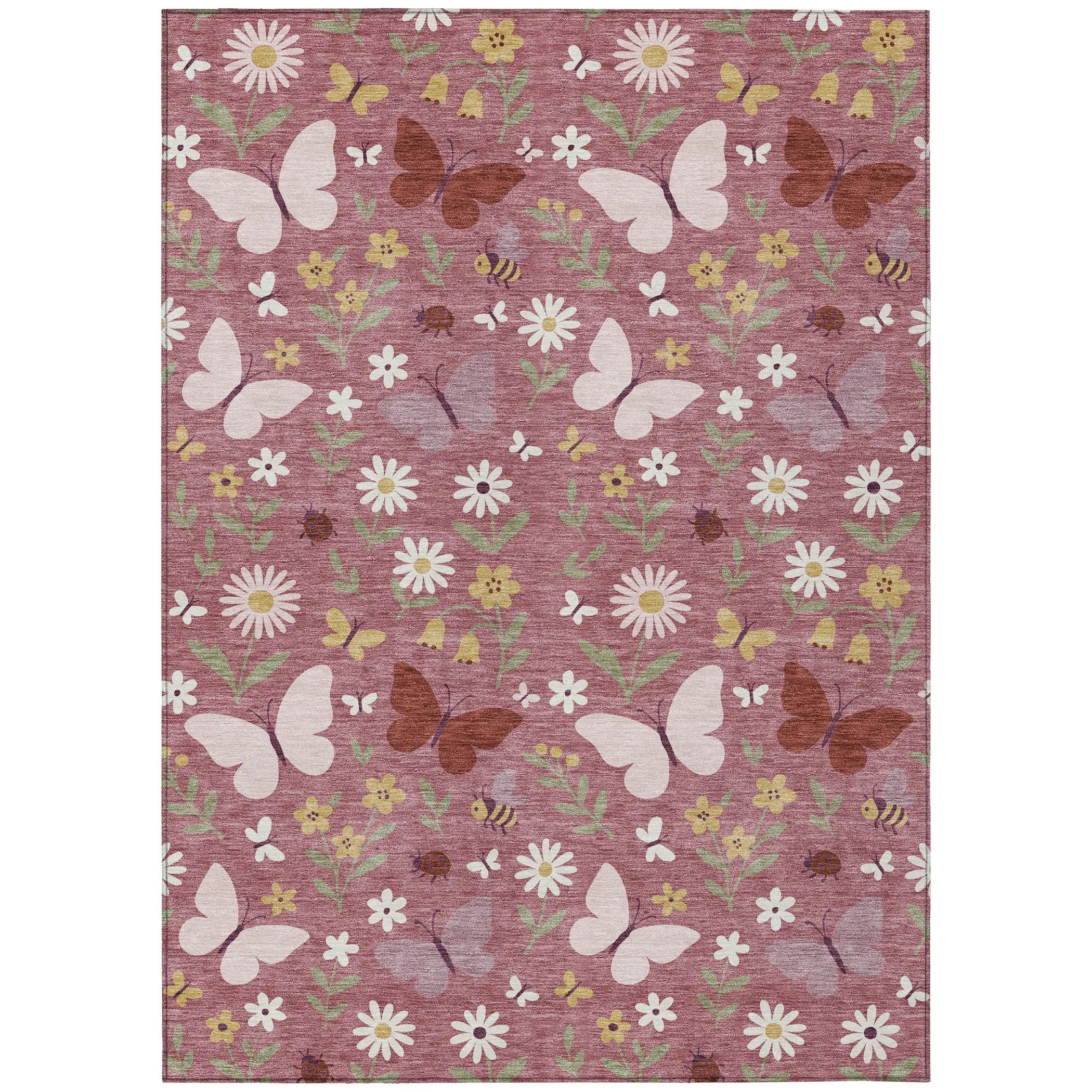 3' X 5' Mauve And Pink Abstract Washable Indoor Outdoor Area Rug Homeroots Outdoor