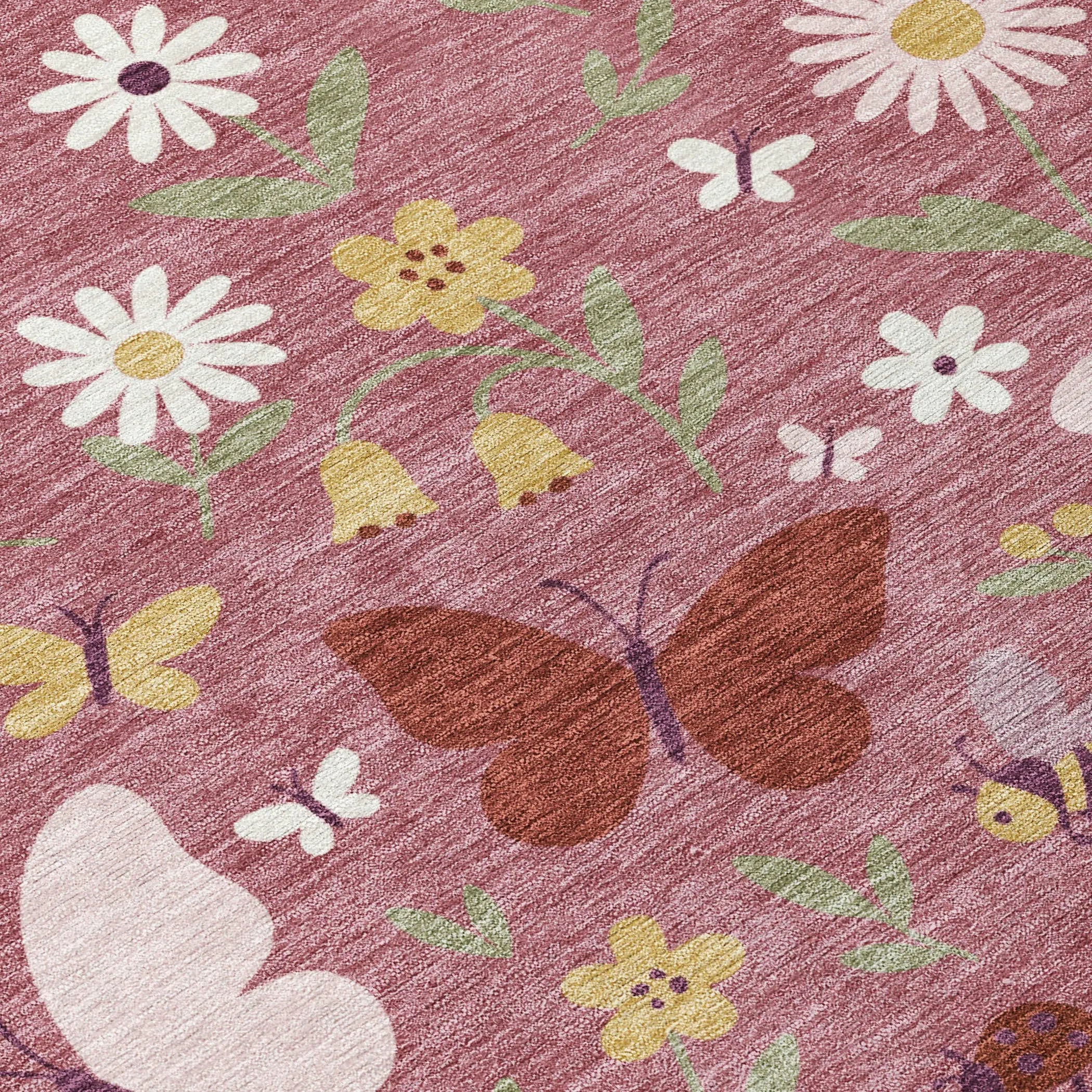 3' X 5' Mauve And Pink Abstract Washable Indoor Outdoor Area Rug Homeroots Outdoor