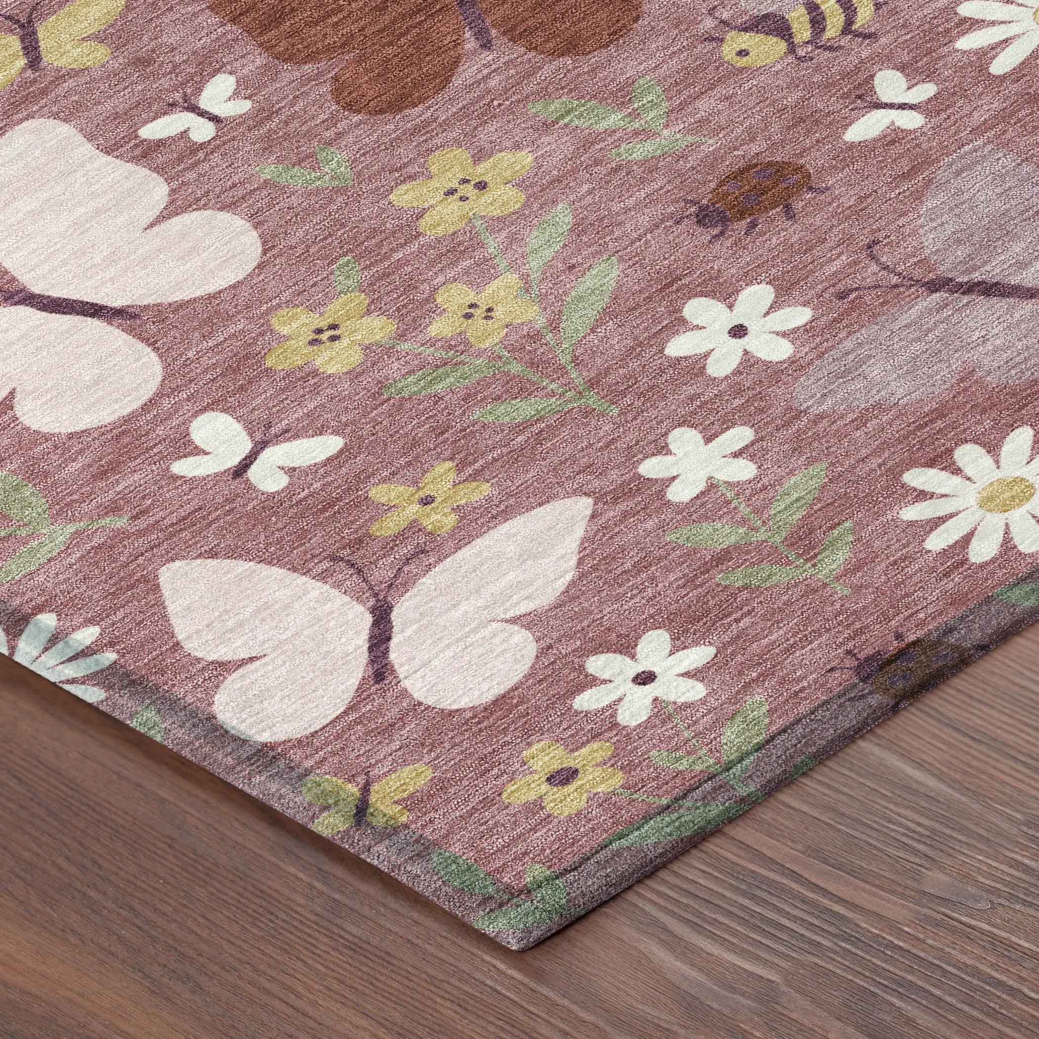 3' X 5' Mauve And Pink Abstract Washable Indoor Outdoor Area Rug Homeroots Outdoor