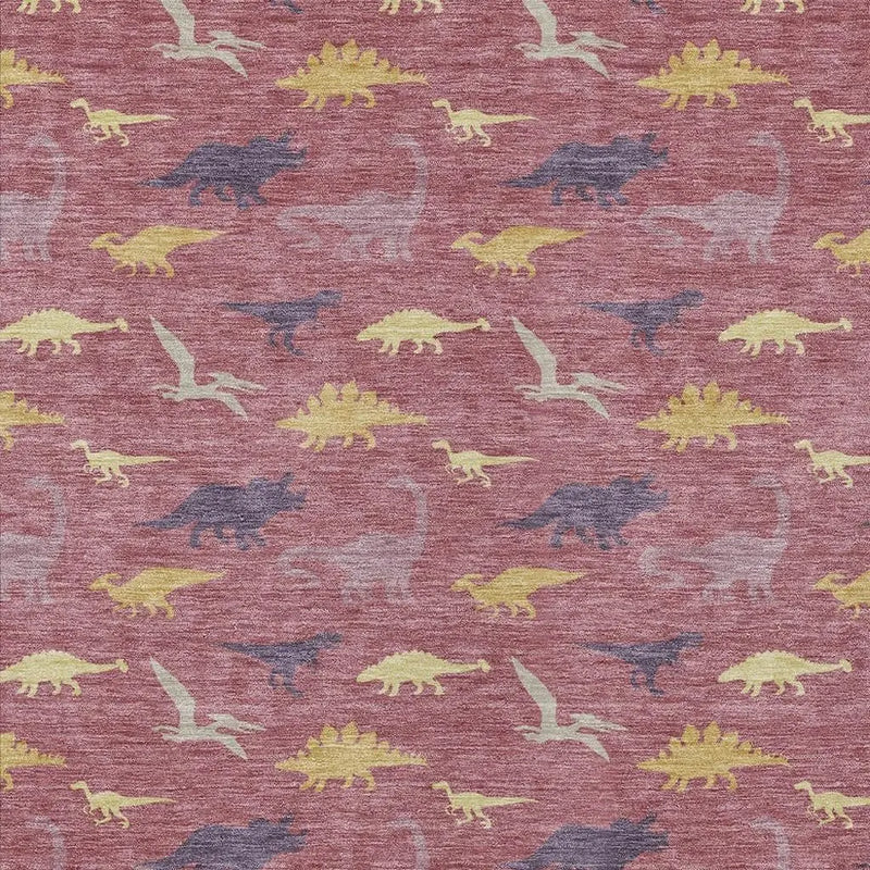 3' X 5' Mauve And Pink Geometric Washable Indoor Outdoor Area Rug Homeroots Outdoor