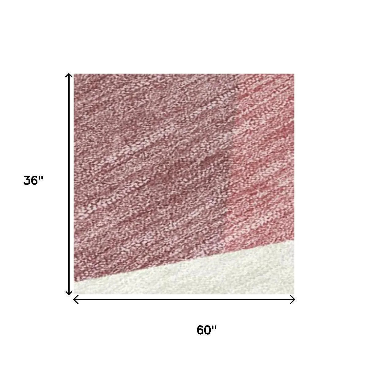 3' X 5' Mauve And Pink Geometric Washable Indoor Outdoor Area Rug Homeroots Outdoor