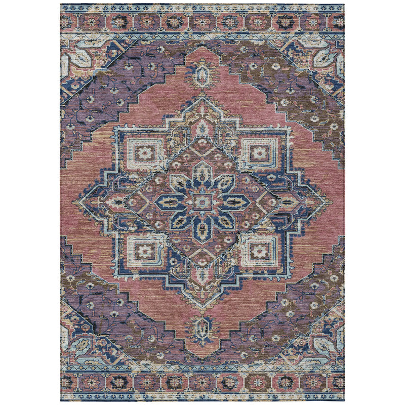 3' X 5' Merlot And Gold Oriental Washable Indoor Outdoor Area Rug Homeroots Outdoor