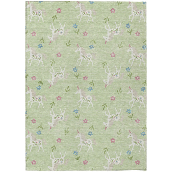 3' X 5' Mint Green And Ivory Floral Washable Indoor Outdoor Area Rug Homeroots Outdoor