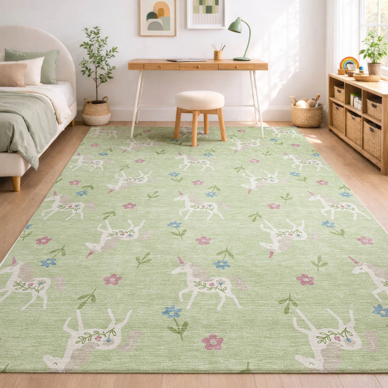 3' X 5' Mint Green And Ivory Floral Washable Indoor Outdoor Area Rug Homeroots Outdoor