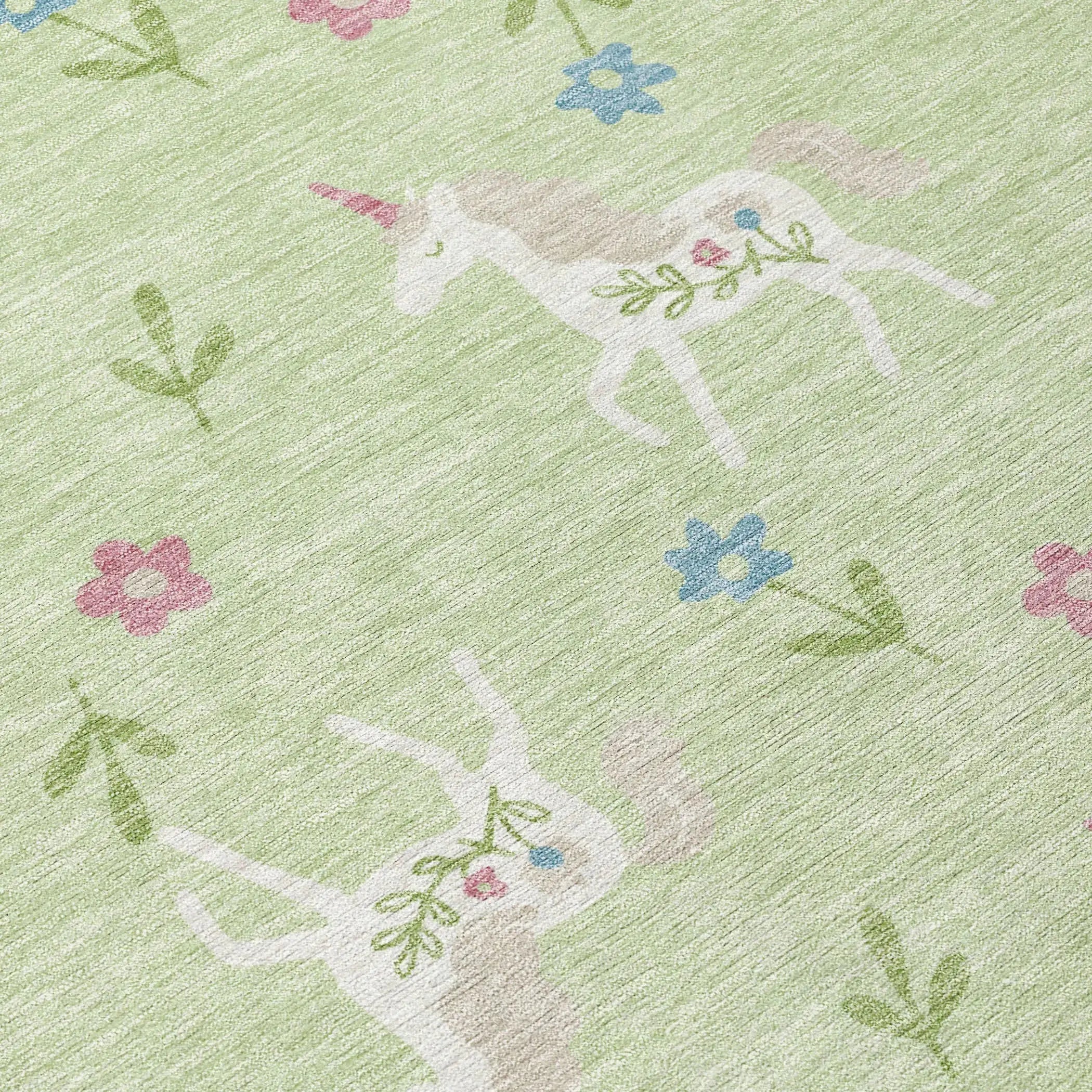 3' X 5' Mint Green And Ivory Floral Washable Indoor Outdoor Area Rug Homeroots Outdoor