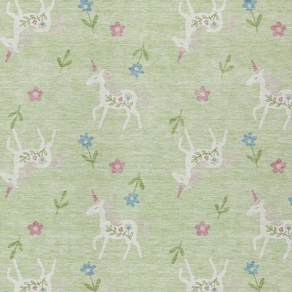 3' X 5' Mint Green And Ivory Floral Washable Indoor Outdoor Area Rug Homeroots Outdoor