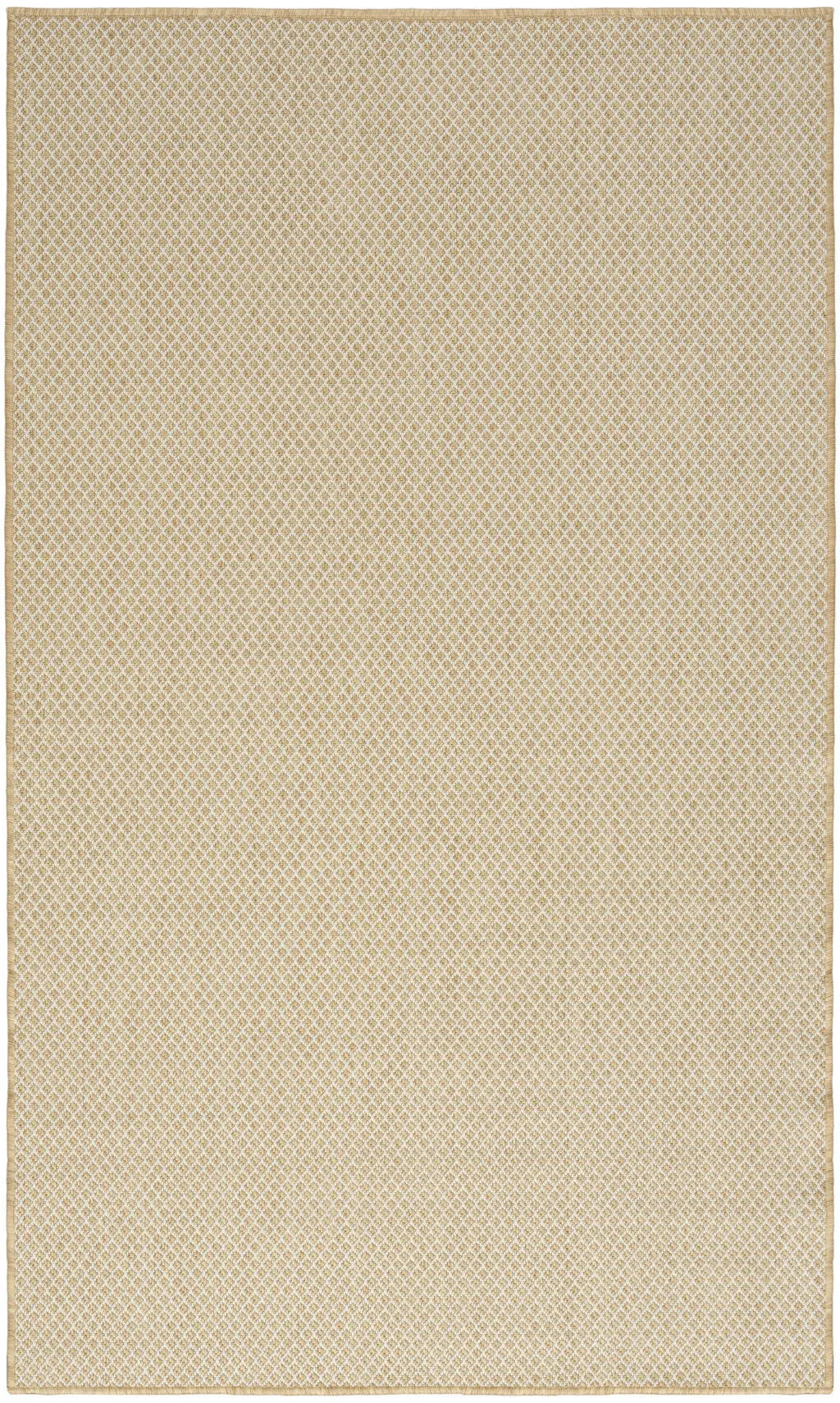 3' X 5' Natural And Ivory Geometric Indoor Outdoor Area Rug Homeroots Outdoor