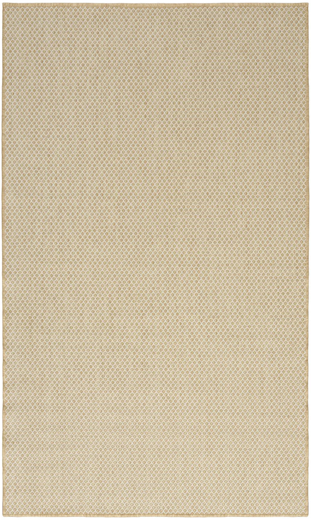 3' X 5' Natural And Ivory Geometric Indoor Outdoor Area Rug Homeroots Outdoor