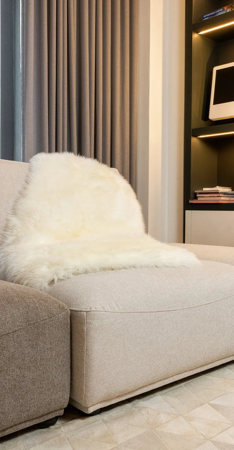 3' X 5' Natural Rectangular Sheepskin Area Rug Homeroots Home Decor