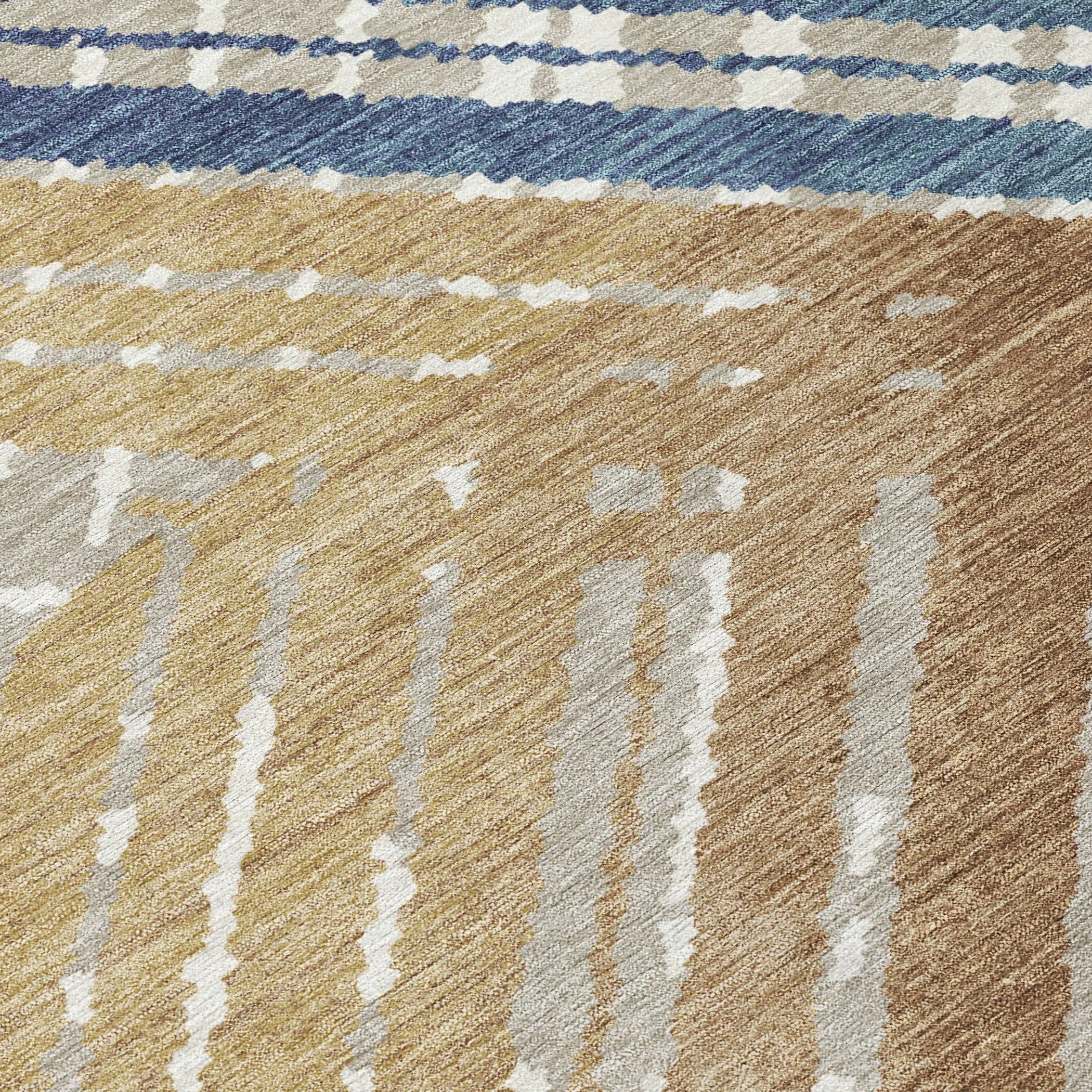 3' X 5' Navy Blue And Black Geometric Washable Indoor Outdoor Area Rug Homeroots Outdoor