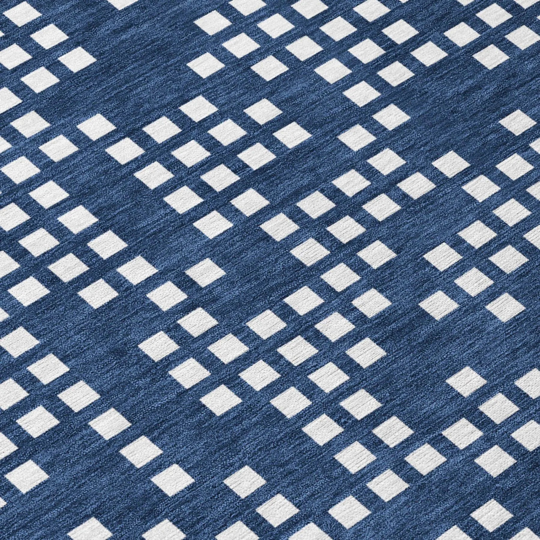 3' X 5' Navy Blue And Blue Abstract Washable Indoor Outdoor Area Rug Homeroots Outdoor
