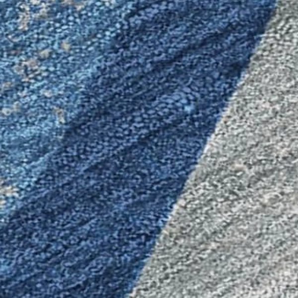 3' X 5' Navy Blue And Blue Abstract Washable Indoor Outdoor Area Rug Homeroots Outdoor