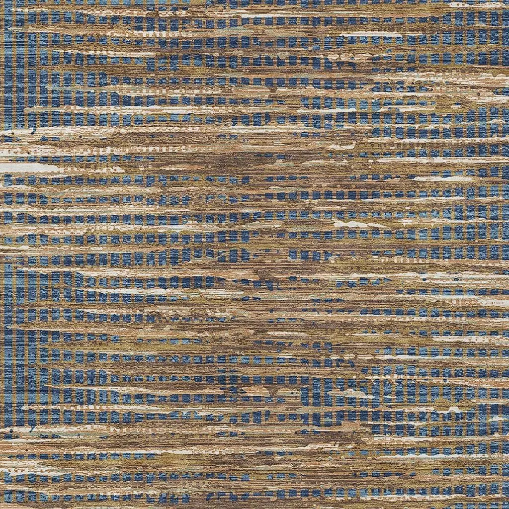 3' X 5' Navy Blue And Blue Abstract Washable Indoor Outdoor Area Rug Homeroots Outdoor