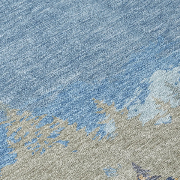 3' X 5' Navy Blue And Blue Floral Washable Indoor Outdoor Area Rug Homeroots Outdoor