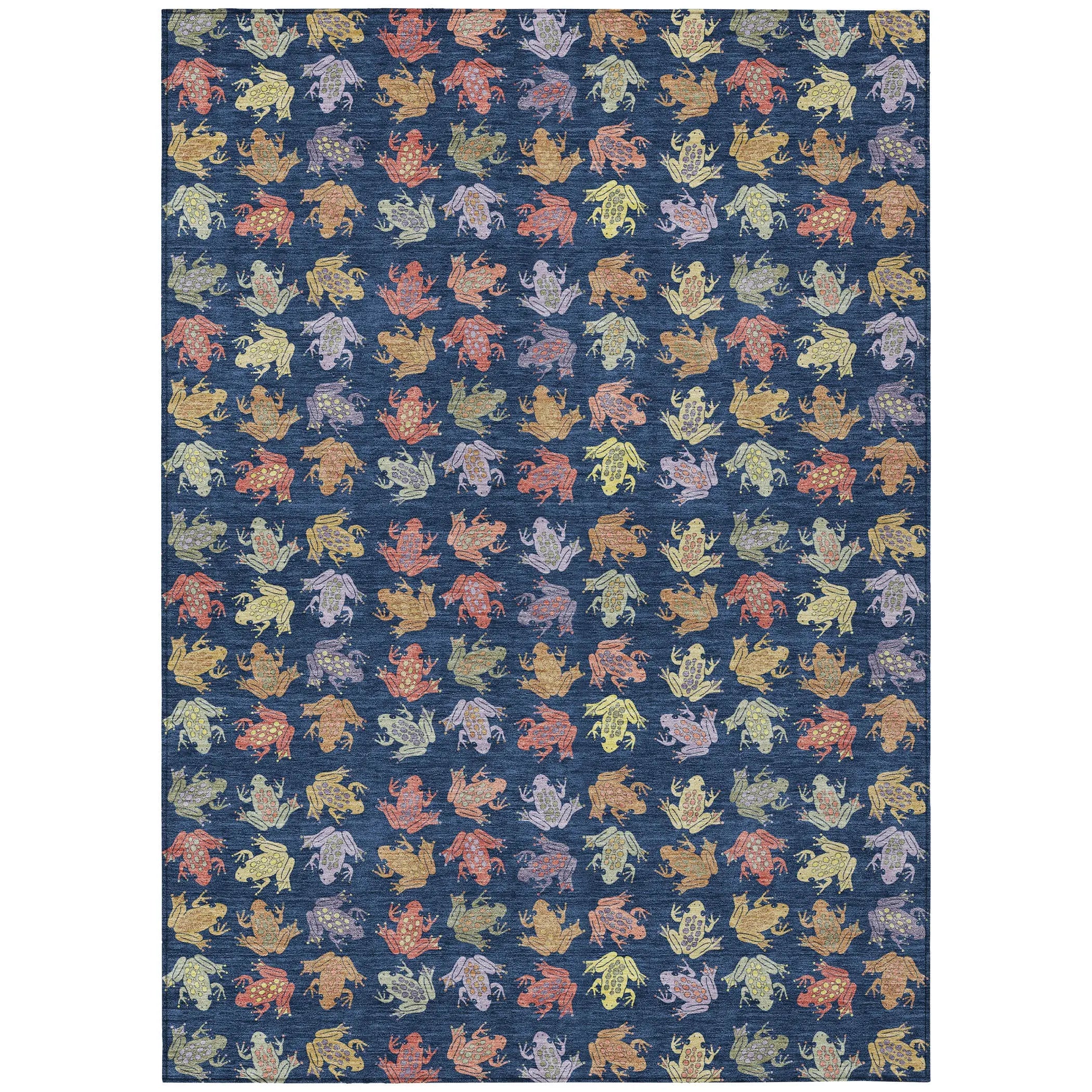 3' X 5' Navy Blue And Blue Geometric Washable Indoor Outdoor Area Rug Homeroots Outdoor