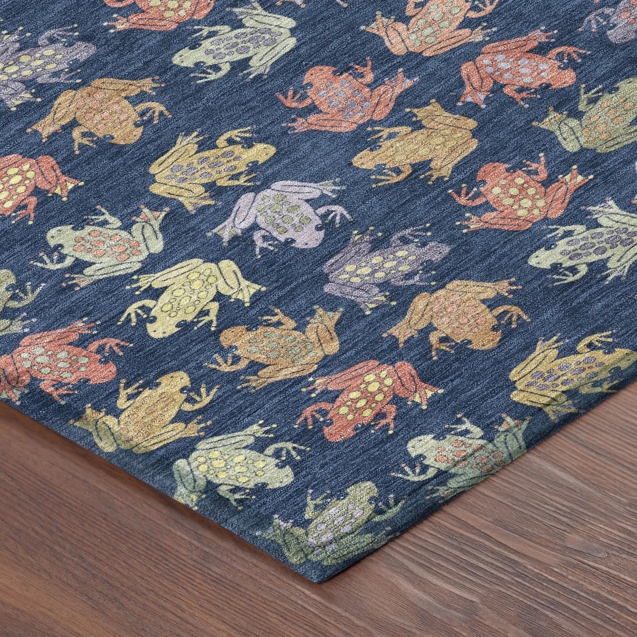 3' X 5' Navy Blue And Blue Geometric Washable Indoor Outdoor Area Rug Homeroots Outdoor
