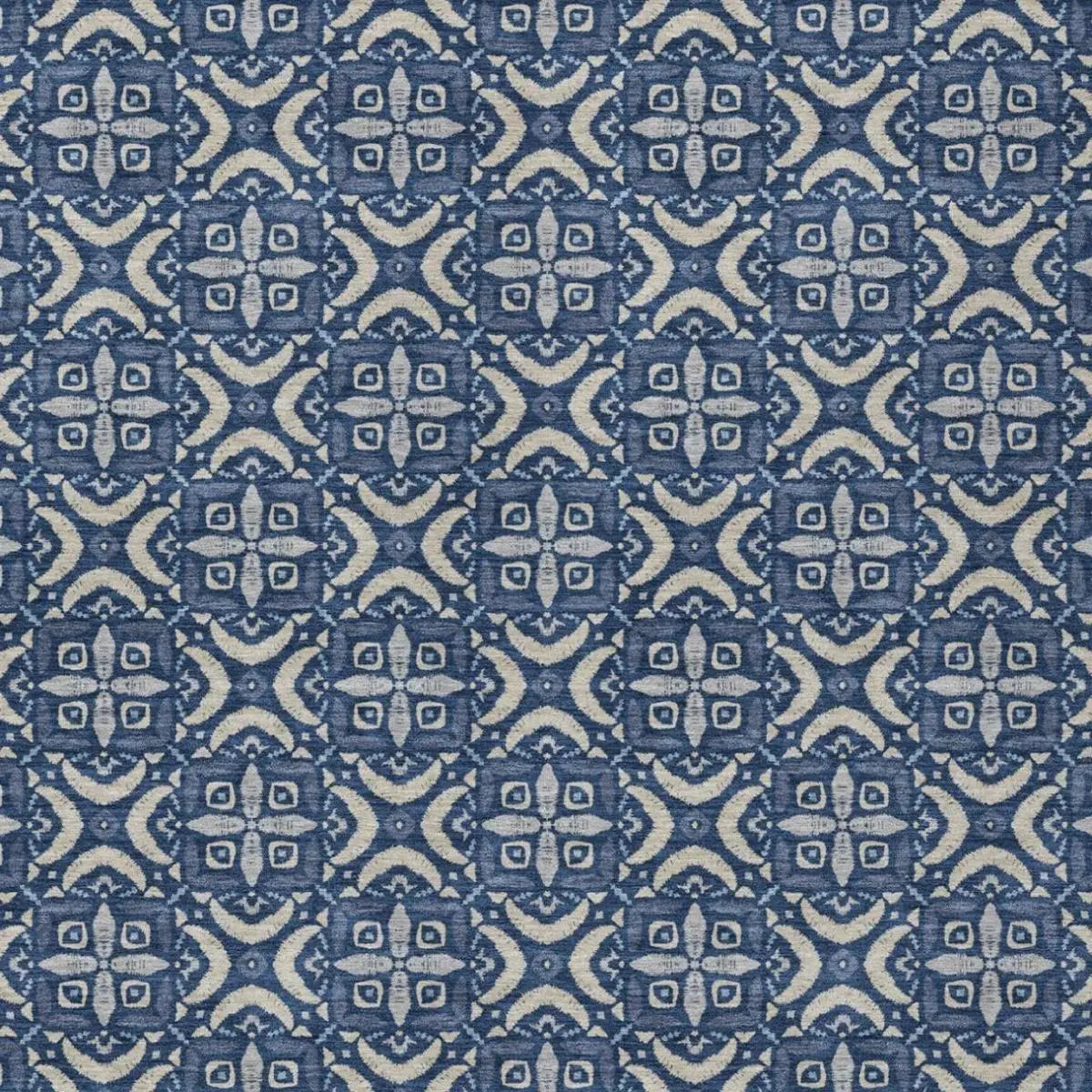 3' X 5' Navy Blue And Blue Geometric Washable Indoor Outdoor Area Rug Homeroots Outdoor