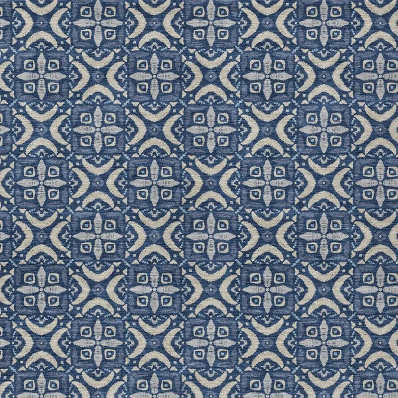 3' X 5' Navy Blue And Blue Geometric Washable Indoor Outdoor Area Rug Homeroots Outdoor