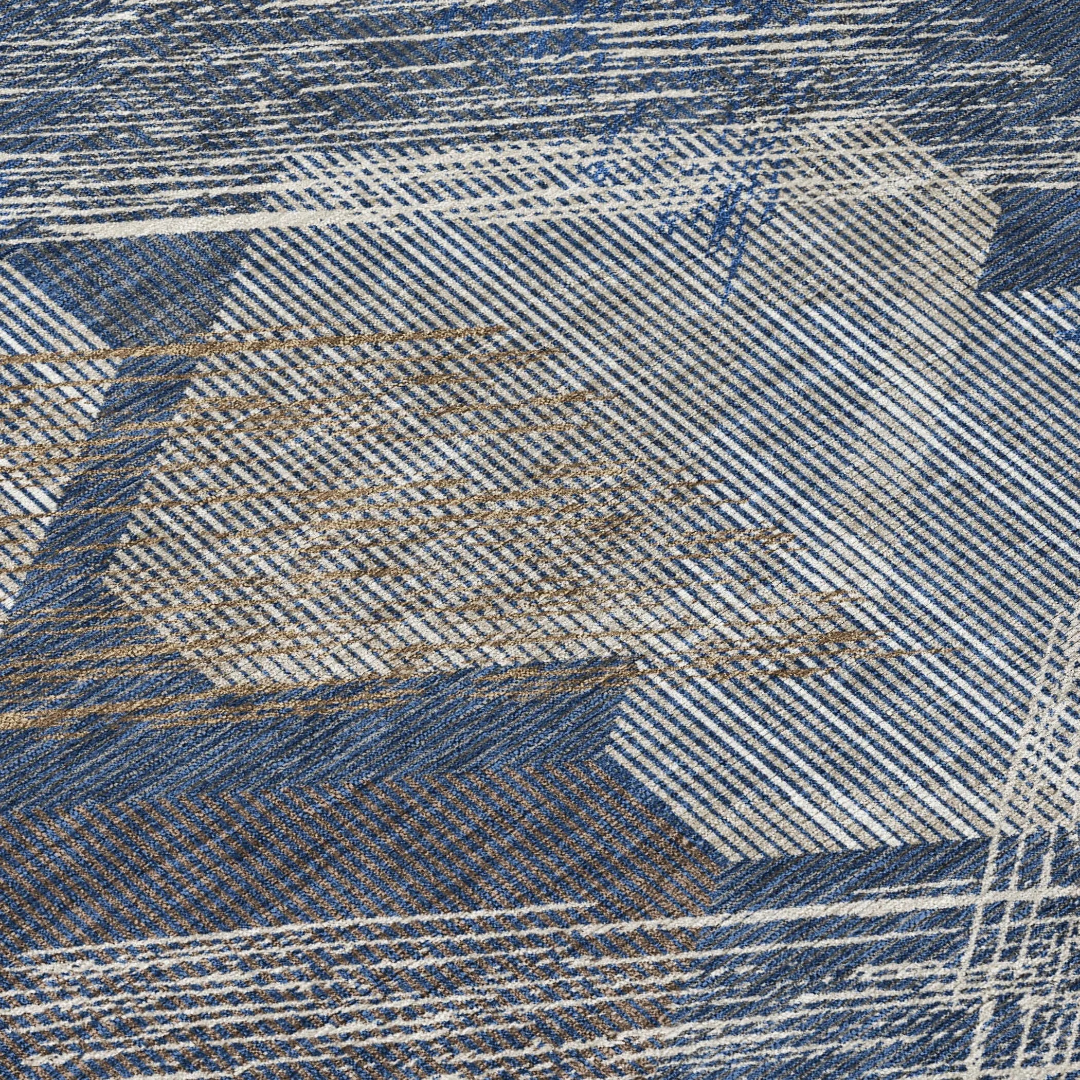 3' X 5' Navy Blue And Blue Geometric Washable Indoor Outdoor Area Rug Homeroots Outdoor