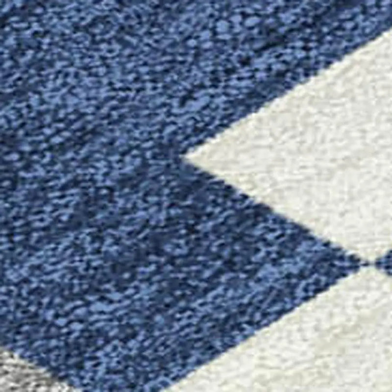 3' X 5' Navy Blue And Brown Patchwork Washable Indoor Outdoor Area Rug Homeroots Outdoor