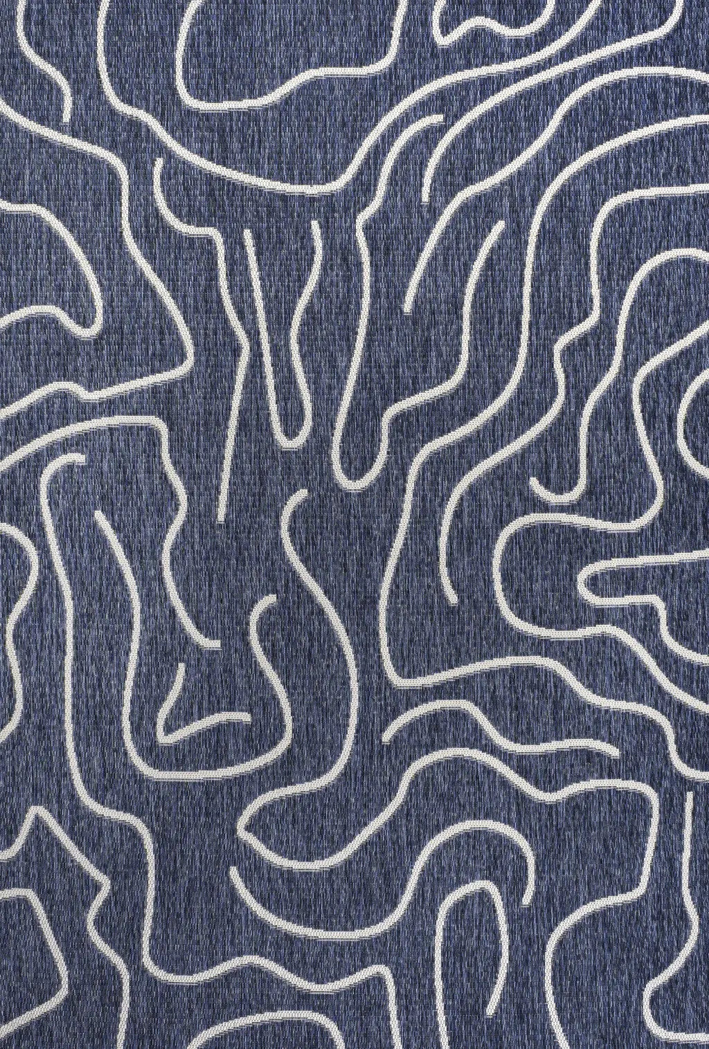 3' X 5' Navy Blue And Cream Abstract Indoor Outdoor Area Rug Homeroots Outdoor