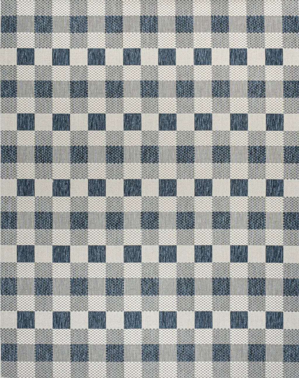 3' X 5' Navy Blue And Cream Geometric Indoor Outdoor Area Rug - GreatEagleInc