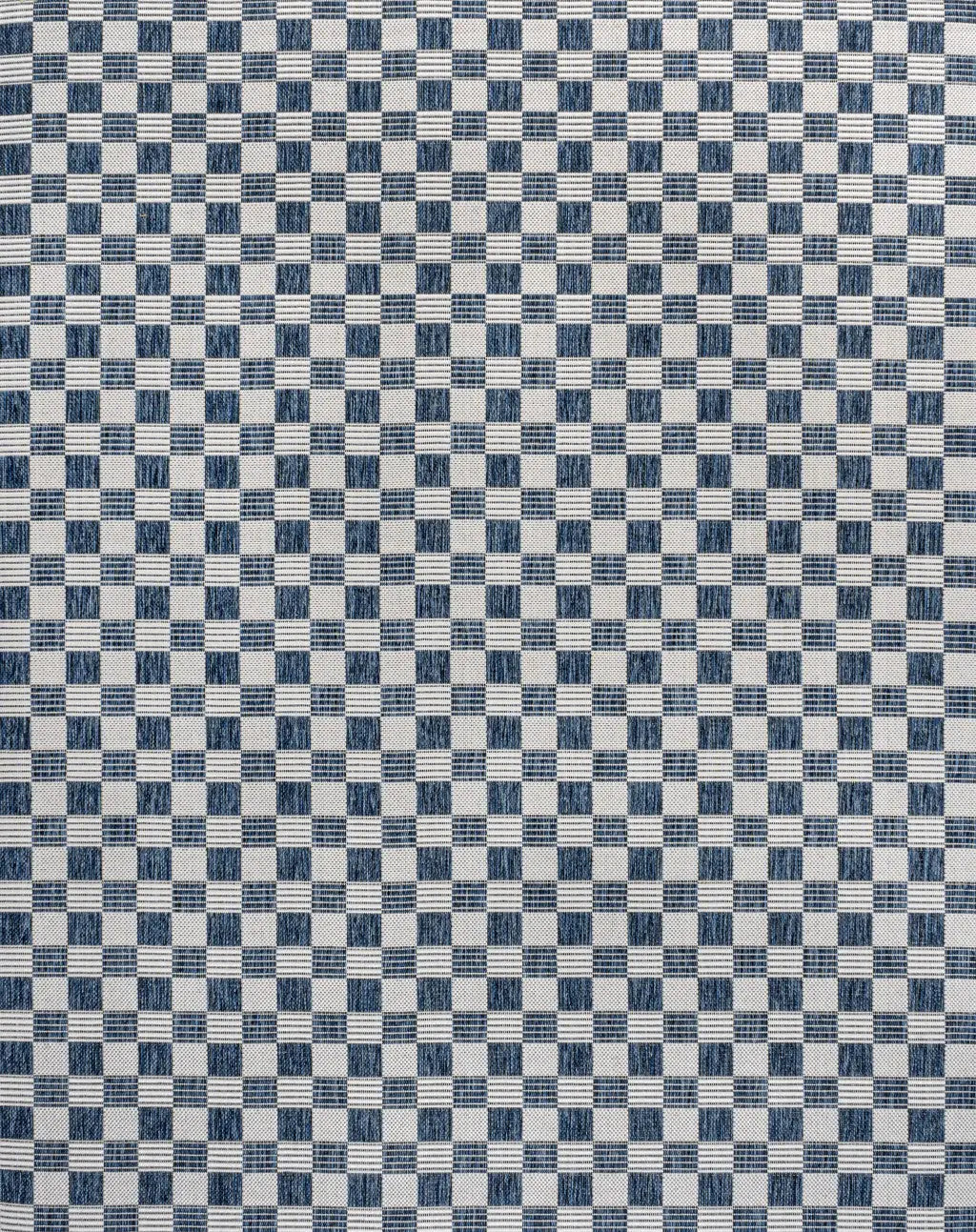 3' X 5' Navy Blue And Cream Geometric Indoor Outdoor Area Rug - GreatEagleInc