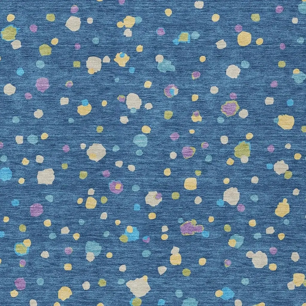 3' X 5' Navy Blue And Ivory Geometric Washable Indoor Outdoor Area Rug Homeroots Outdoor