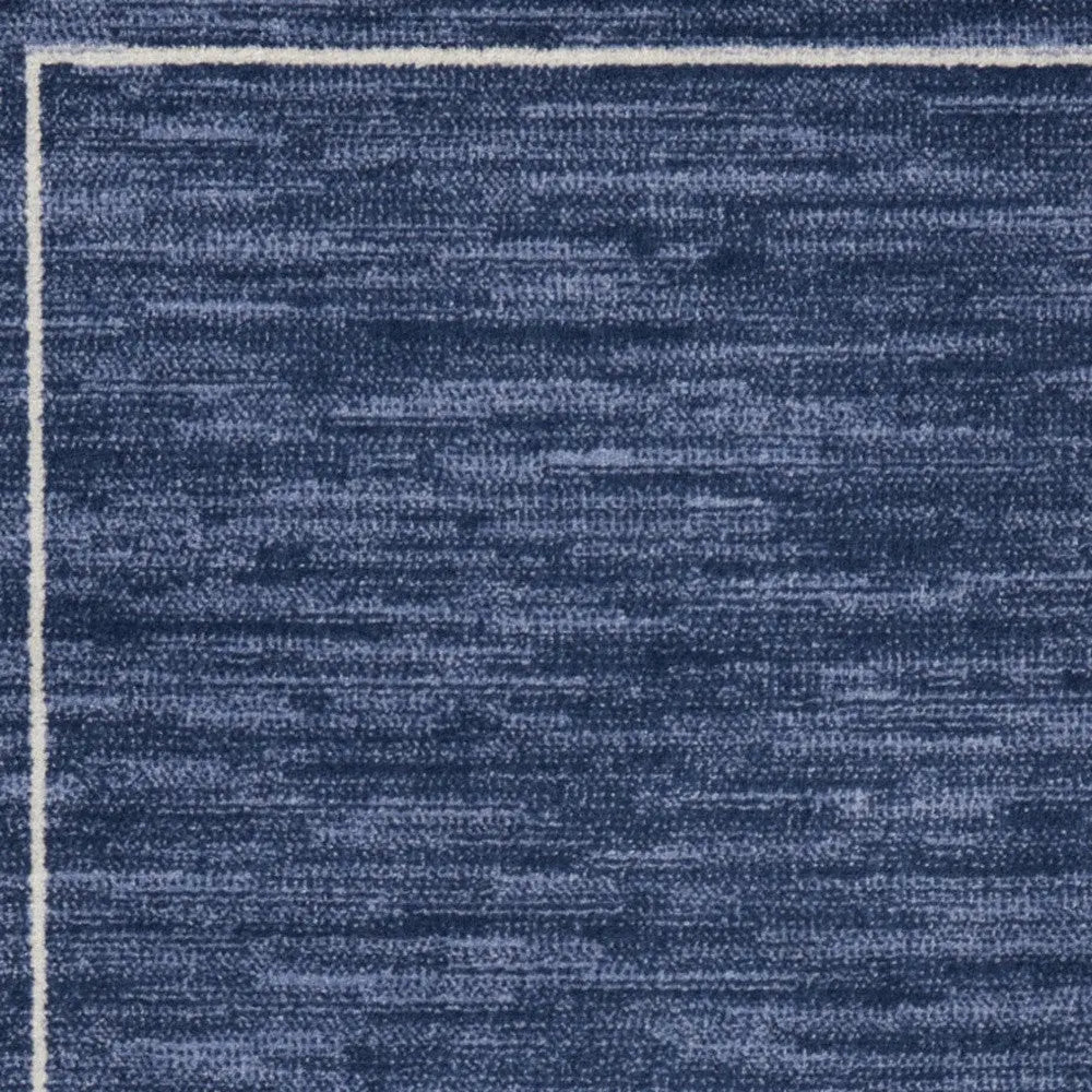 3' X 5' Navy Blue And Ivory Indoor Outdoor Area Rug Homeroots Outdoor