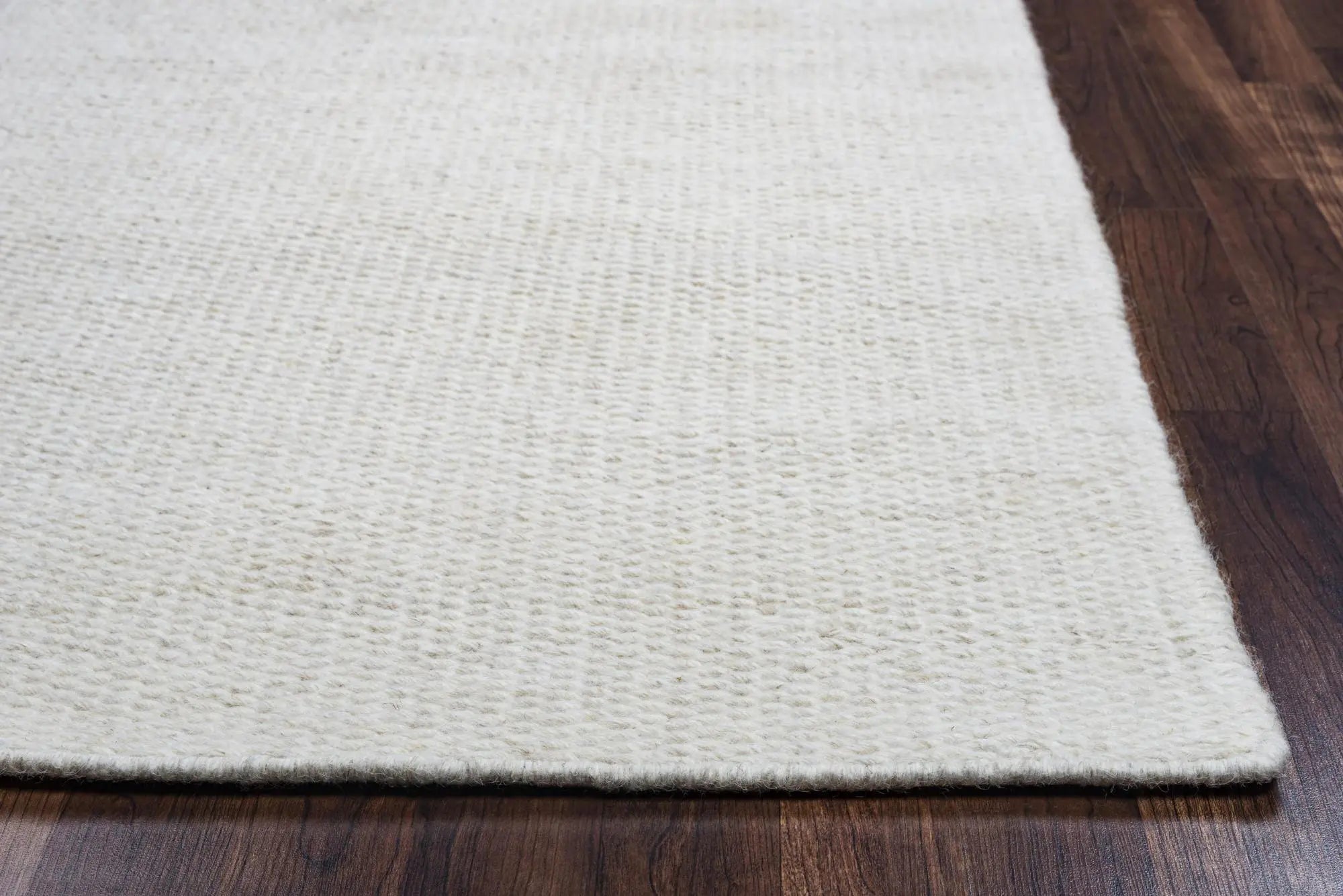3' X 5' Off White And Ivory Wool Hand Woven Area Rug Homeroots Home Decor
