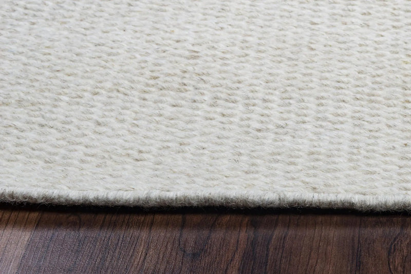 3' X 5' Off White And Ivory Wool Hand Woven Area Rug Homeroots Home Decor