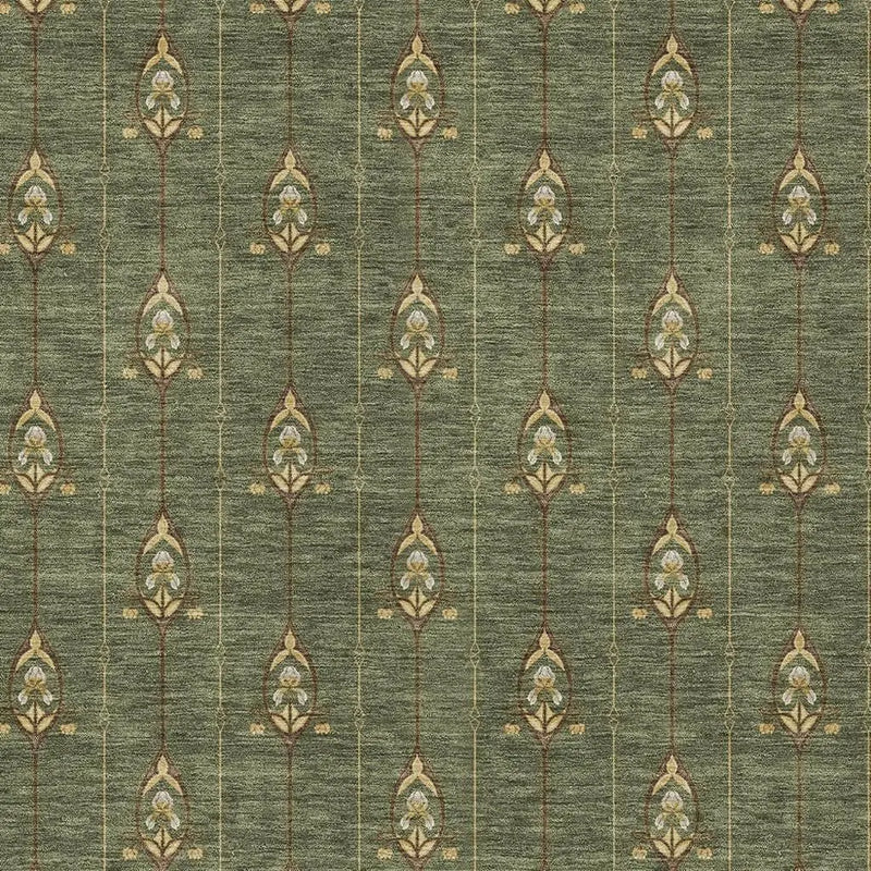 3' X 5' Olive Green And Brown Geometric Washable Indoor Outdoor Area Rug Homeroots Outdoor