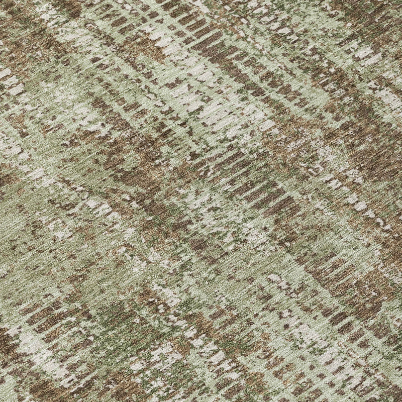 3' X 5' Olive Green And Graphite Abstract Washable Indoor Outdoor Area Rug Homeroots Outdoor