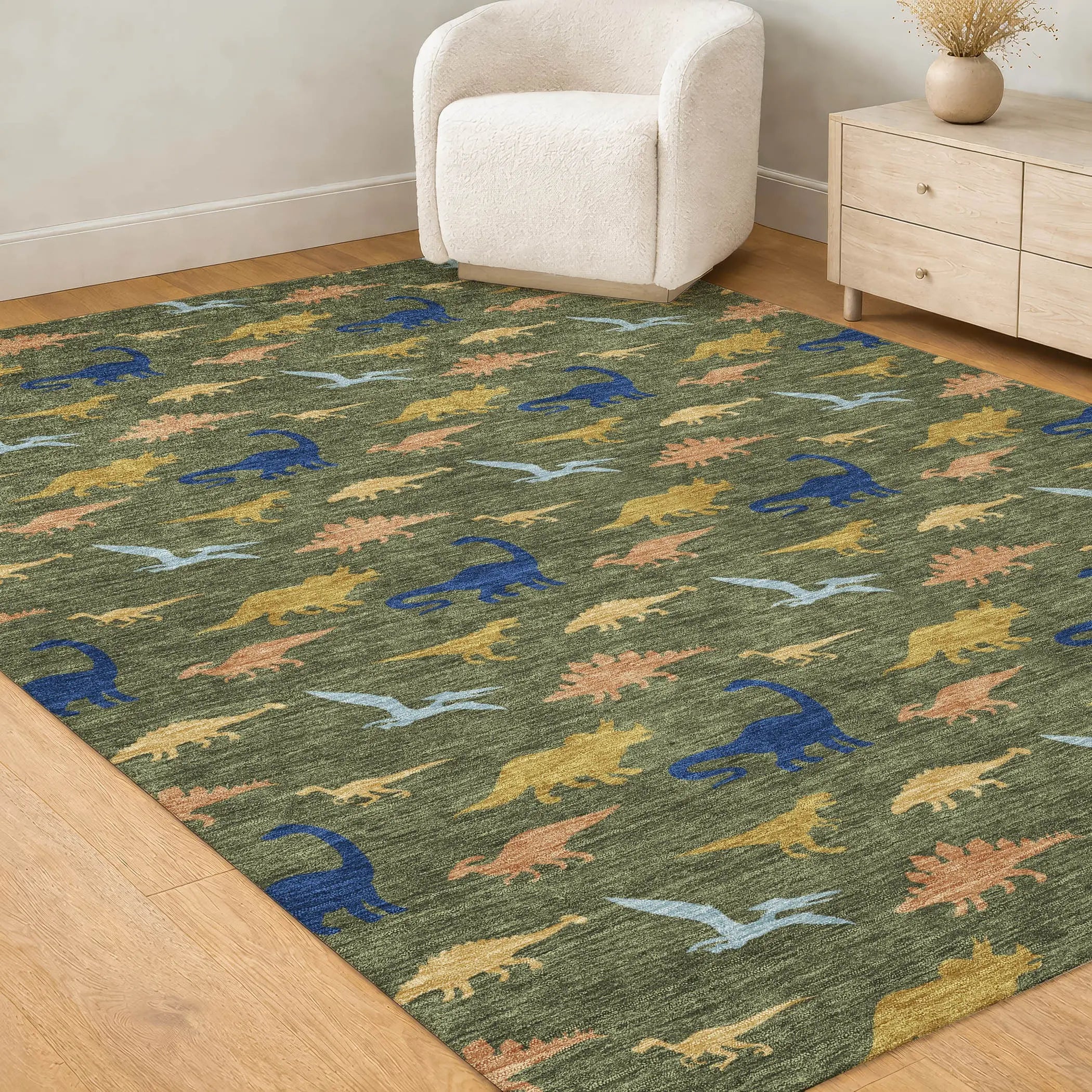 3' X 5' Olive Green And Green Geometric Washable Indoor Outdoor Area Rug Homeroots Outdoor