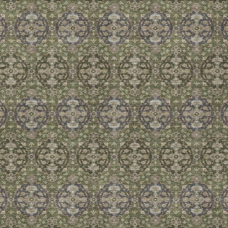 3' X 5' Olive Green And Green Striped Washable Indoor Outdoor Area Rug Homeroots Outdoor