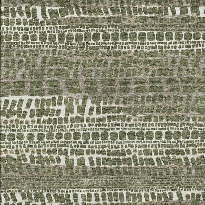 3' X 5' Olive Green And Taupe Abstract Washable Indoor Outdoor Area Rug Homeroots Outdoor