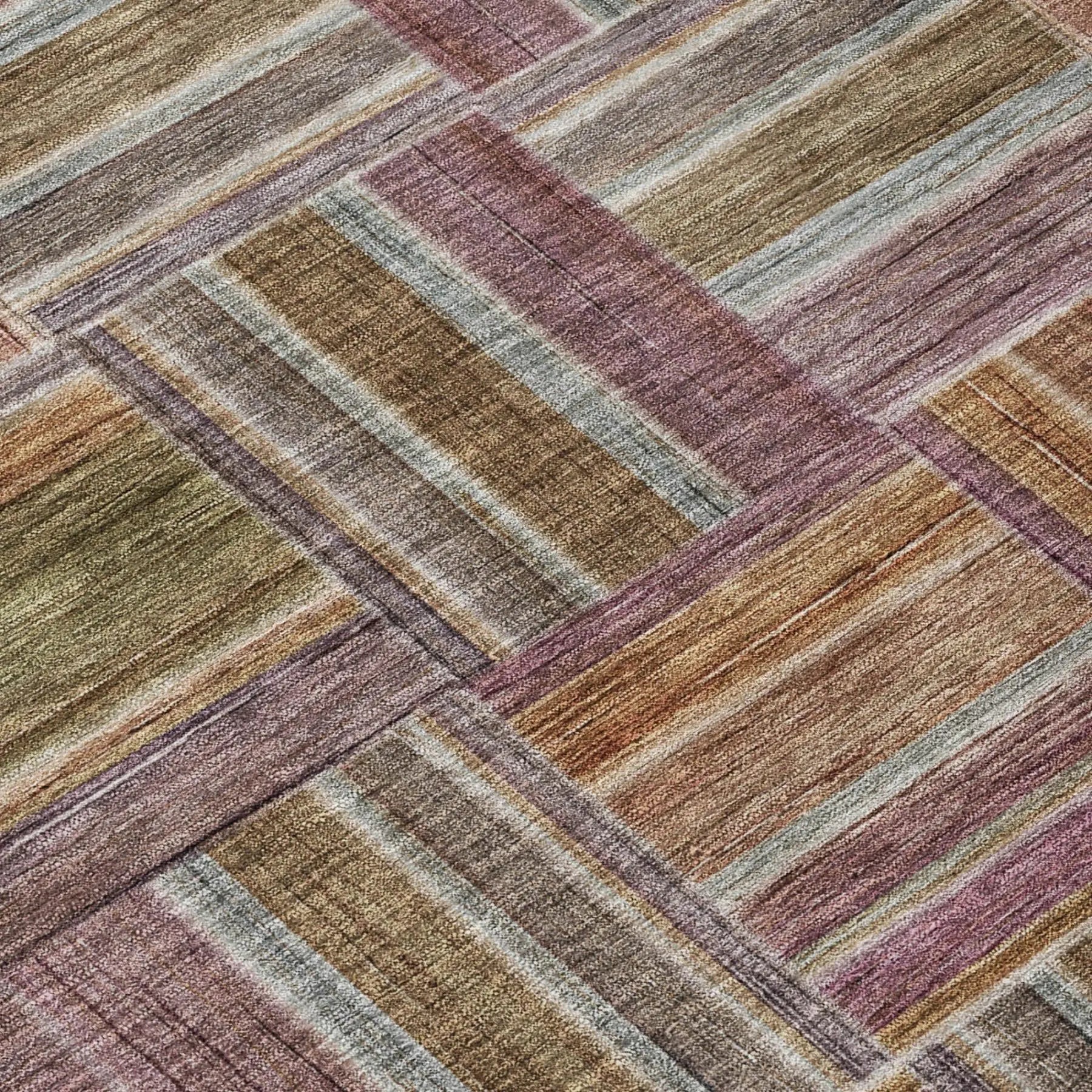 3' X 5' Orange And Brown Geometric Washable Indoor Outdoor Area Rug Homeroots Outdoor