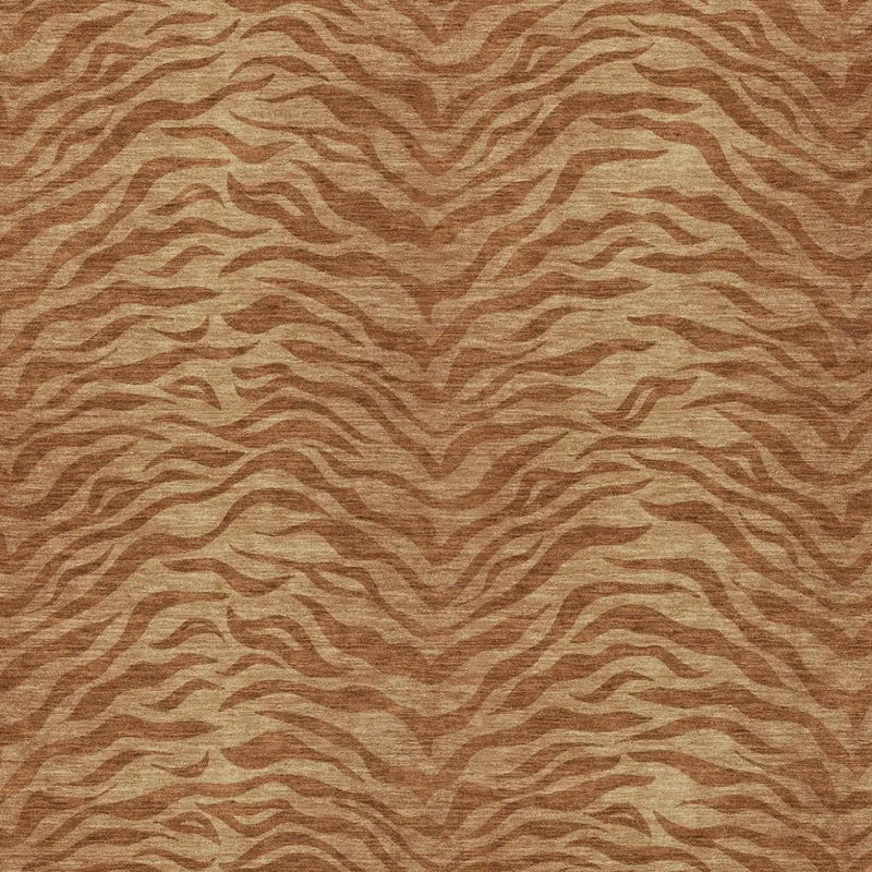 3' X 5' Orange And Copper Animal Print Washable Indoor Outdoor Area Rug Homeroots Outdoor