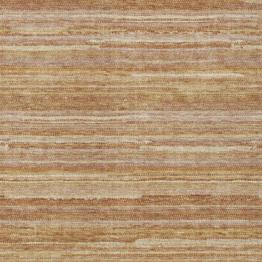 3' X 5' Orange And Copper Striped Washable Indoor Outdoor Area Rug Homeroots Outdoor