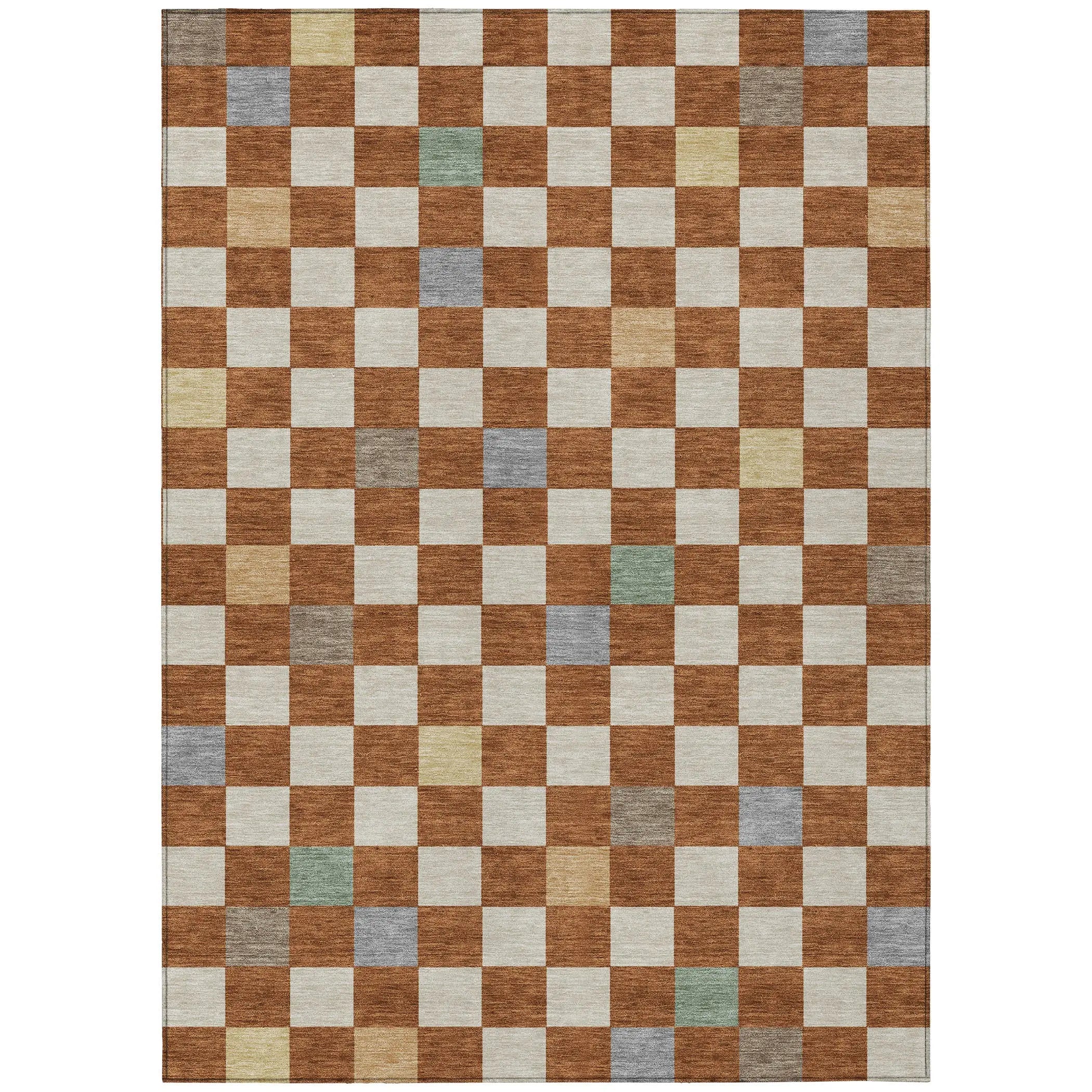 3' X 5' Orange And Gold Geometric Washable Indoor Outdoor Area Rug Homeroots Outdoor