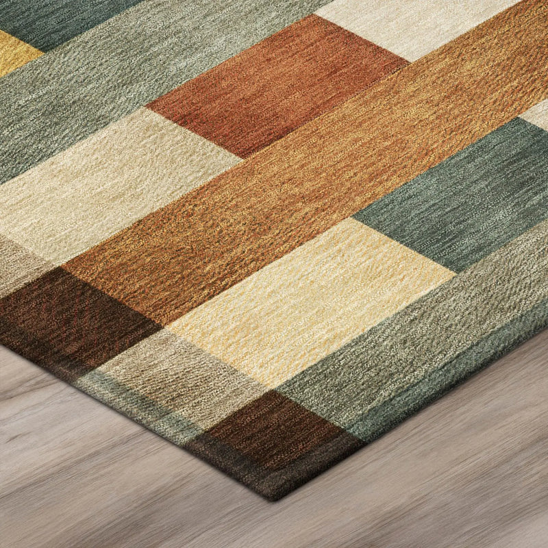3' X 5' Orange And Gold Striped Washable Indoor Outdoor Area Rug Homeroots Outdoor