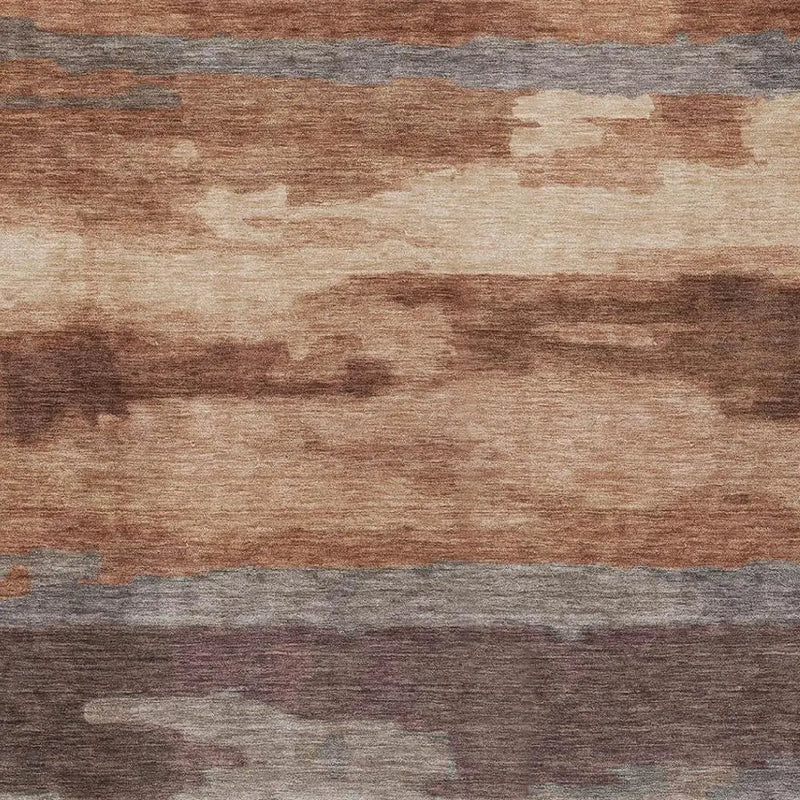 3' X 5' Orange And Gray Abstract Washable Indoor Outdoor Area Rug Homeroots Outdoor