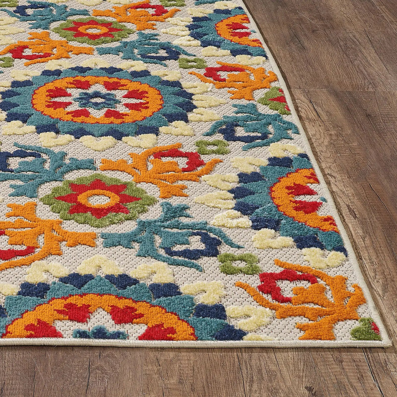 3' X 5' Orange And Ivory Moroccan Stain Resistant Indoor Outdoor Area Rug Homeroots Outdoor