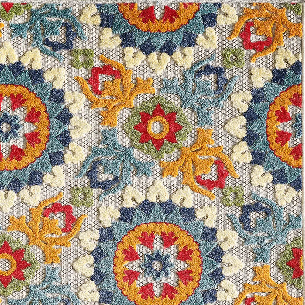 3' X 5' Orange And Ivory Moroccan Stain Resistant Indoor Outdoor Area Rug Homeroots Outdoor