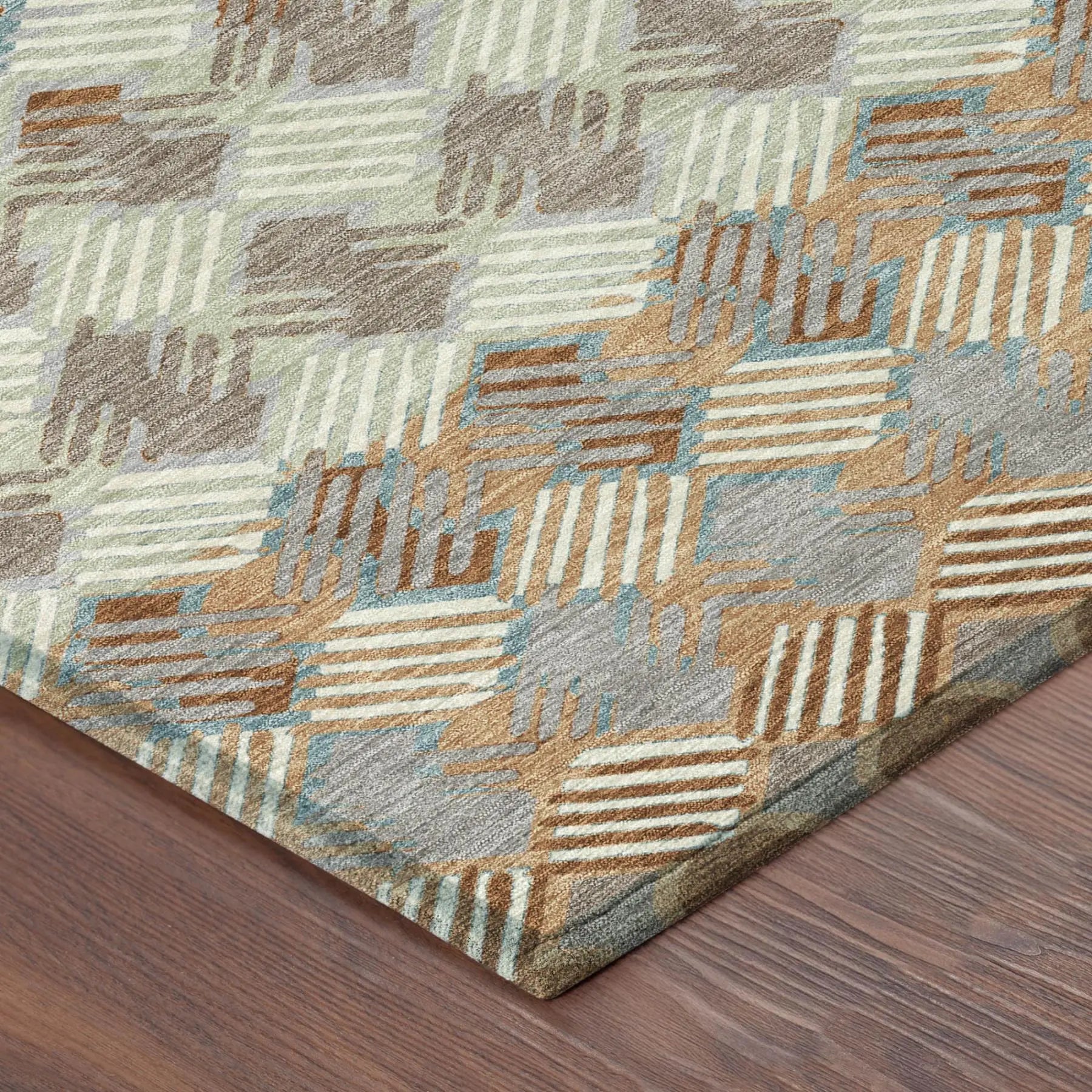 3' X 5' Orange And Taupe Striped Washable Indoor Outdoor Area Rug Homeroots Outdoor
