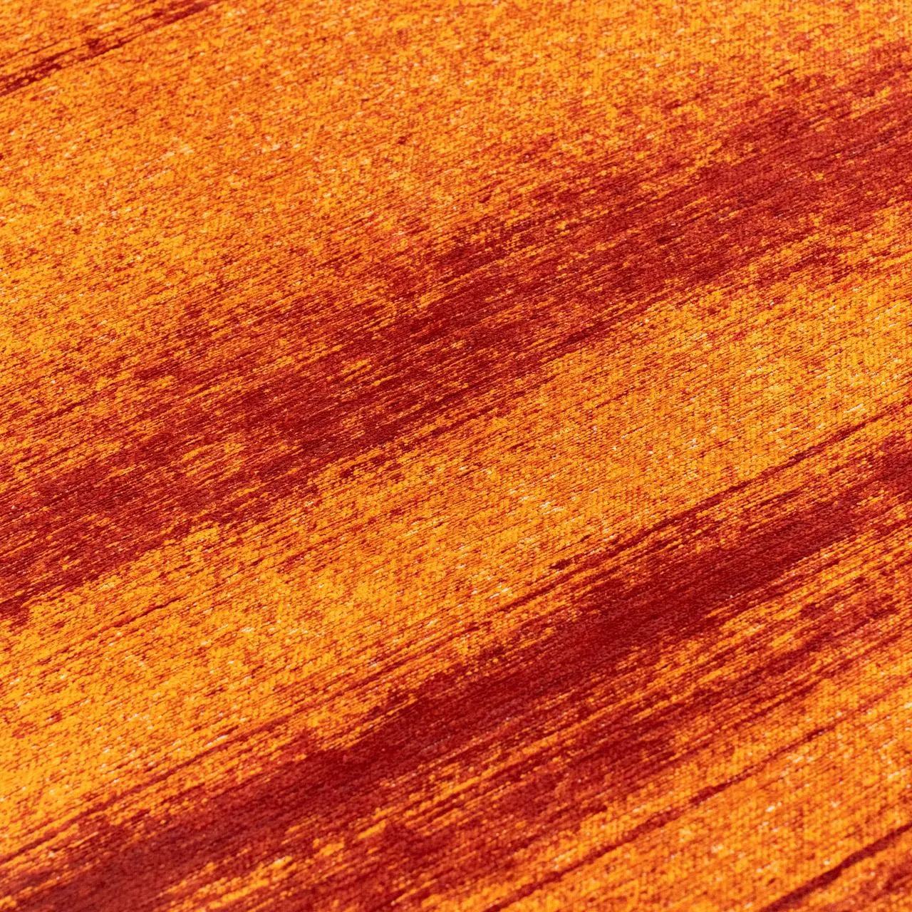 3' X 5' Orange And White Abstract Washable Area Rug With UV Protection Homeroots Home Decor